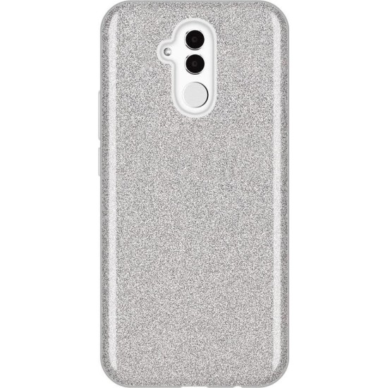 Glitter Back Cover Σιλικόνης Ασημί (Huawei Mate 20 Lite)
