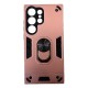 Galaxy S24 Ultra Θήκη Hybrid Shockproof Armor Case Stand Metal Ring - Ροζ Χρυσό