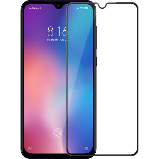OEM Calans Full Screen Προστατευτικό γυαλί για Xiaomi Mi 9 SE με τεχνολογία 9D Χρώμα Μαύρο