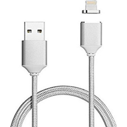 OEM Magnetic USB to Lightning Cable Silver 1m