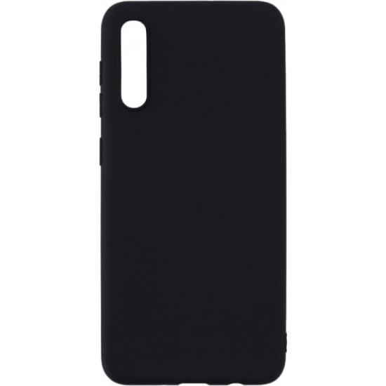 Senso Soft Touch Back Cover Σιλικόνης Μαύρο (Galaxy A70)