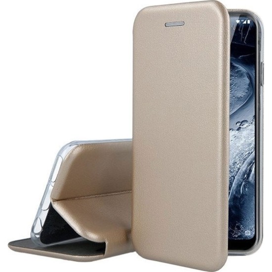 OEM Θήκη Βιβλίο Smart Magnet Elegance για Xiaomi Redmi 5 Plus - Χρώμα: Χρυσό