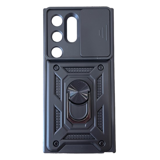 Galaxy S25 Ultra Hybrid Shockproof Armor Case Metal Rotating Ring Car Mount Holder Black με Κάλυψη Κάμερας (oem) Galaxy S25 Ultra Hybrid Shockproof Armor Case Metal Rotating Ring Car Mount Holder Black με Κάλυψη Κάμερας (oem)