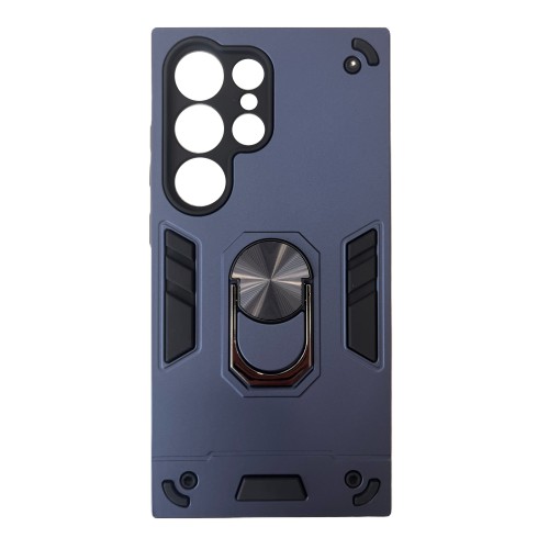 Galaxy S25 Ultra Θήκη Hybrid Shockproof Armor Case Stand Metal Ring - Μπλε