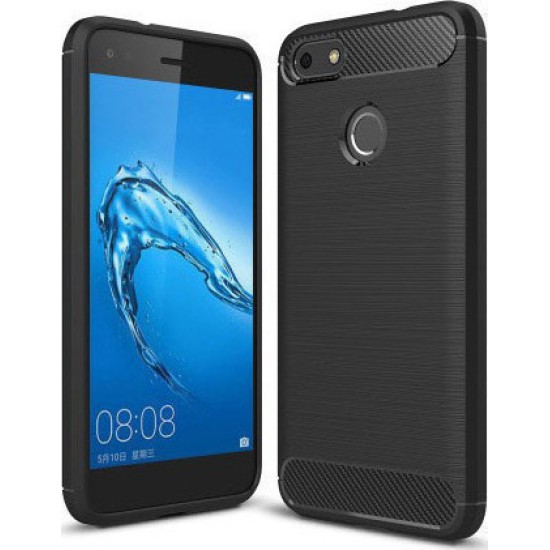 Carbon Fiber Brushed Μαύρο (Huawei P9 Lite Mini)