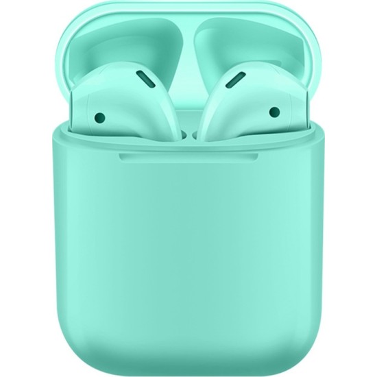 Ασύρματα Ακουστικά Earbuds Bluetooth v5 i12 TWS Wireless Touch - Πράσινο