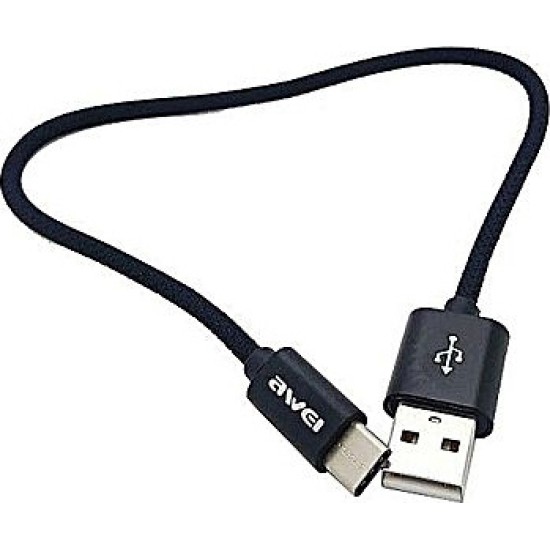 Καλώδιο από USB Σε Type C Awei CL-85 30cm - Μαύρο