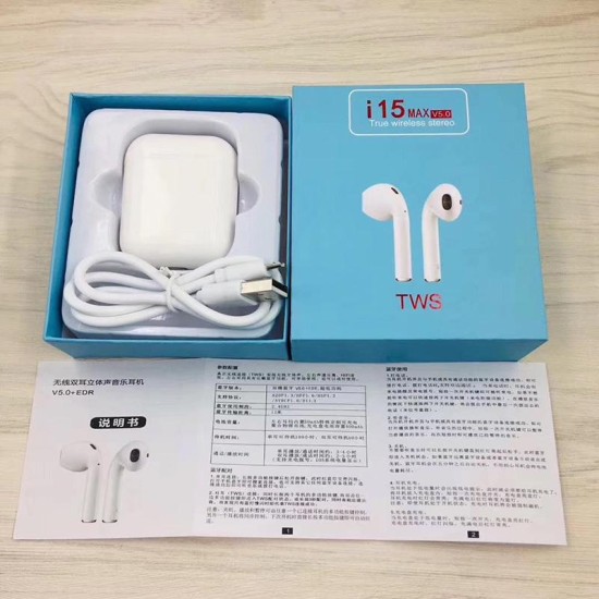 Wireless Bluetooth 5.0 I15 Max TWS Earphones Mini Earbuds Touch Control Earphones For All Phone