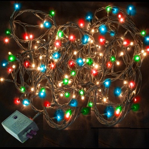 300 LED Θερμά Χριστουγεννιάτικα Λαμπάκια Με Πρόγραμμα OEM ασημι