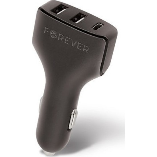 Forever USB Φορτιστής Αυτοκινήτου 2xUSB & Τype-C 4.8A Forever USB Φορτιστής Αυτοκινήτου 2xUSB & Τype-C 4.8A