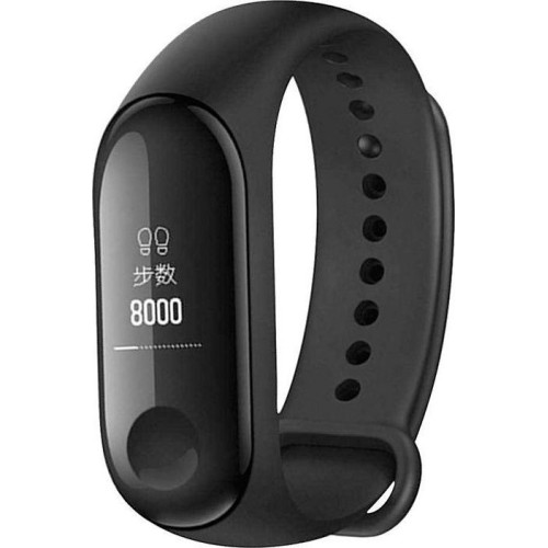  Xiaomi Λουράκι Σιλικόνης Μαύρο (Mi Band 3/4)