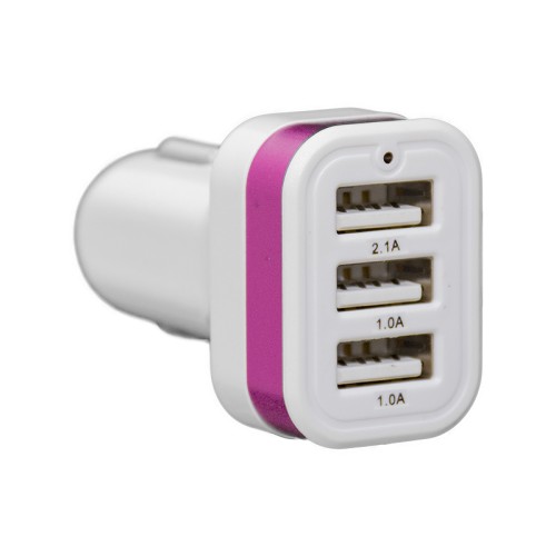 OEM Φορτιστής Αναπτήρα Αυτοκινήτου Triple USB Ροζ 2.1 mAh OEM Φορτιστής Αναπτήρα Αυτοκινήτου Triple USB Ροζ 2.1 mAh