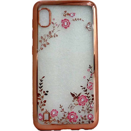  Diamond Garden Back Cover Σιλικόνης Ροζ Χρυσό (Galaxy M20)