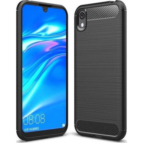 Carbon Back Cover Σιλικόνης Μαύρο (Huawei Y5 2019)