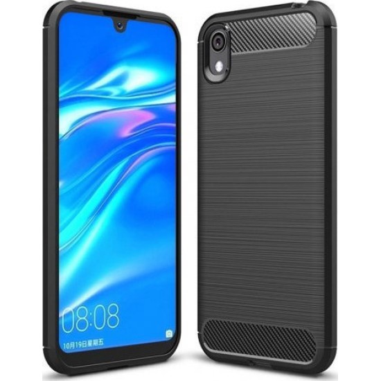 Carbon Back Cover Σιλικόνης Μαύρο (Huawei Y5 2019)