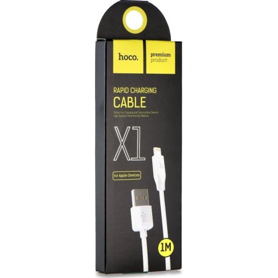 Hoco Regular USB to Lightning Cable Λευκό 1m (X1)