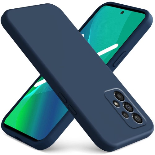  Oem Back Cover Silicone Soft Για Samsung Galaxy A32 5G Σκούρο Μπλε