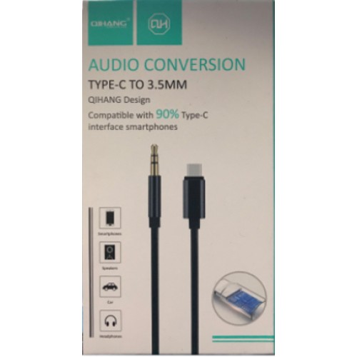 QIHANG USB-C male - 3.5mm male Ασημί 1m (QH-M28) QIHANG USB-C male - 3.5mm male Ασημί 1m (QH-M28)