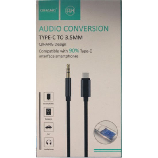 QIHANG USB-C male - 3.5mm male Ασημί 1m (QH-M28)
