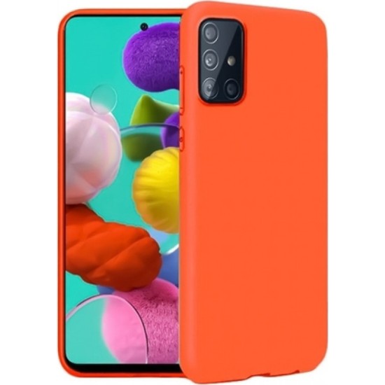 Matt Back Cover Σιλικόνης Πορτοκαλί (Galaxy A41)