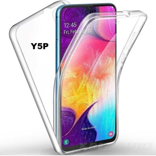 Huawei Y5p 360 Degree Full Body Case With Hard Back Cover Transparent (oem)