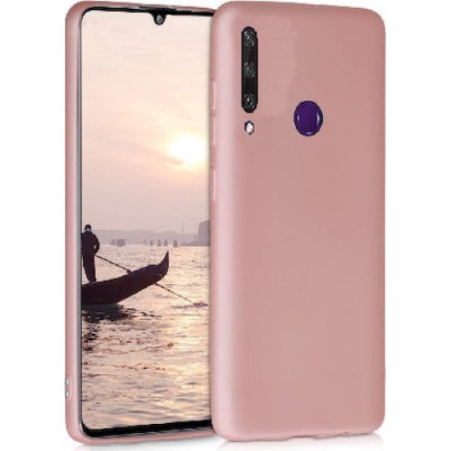  OEM Θήκη Σιλικόνης Soft TPU Back Cover Για Huawei Y6P - Metallic Ρόζ