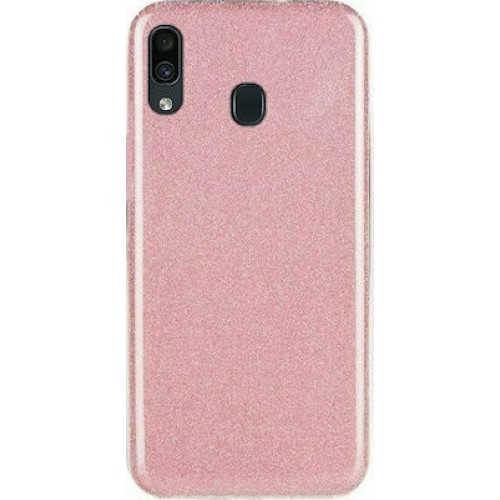 ΟΕΜ Glitter Shining Back Cover Σιλικόνης Ροζ (Huawei Y6p)