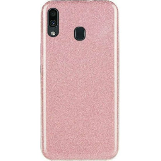 ΟΕΜ Glitter Shining Back Cover Σιλικόνης Ροζ (Huawei Y6p)