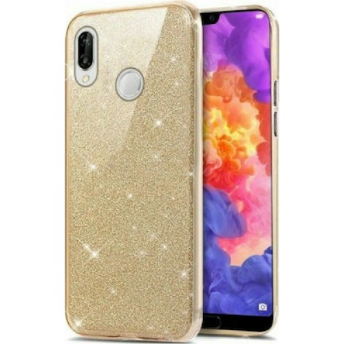 OEM  Glitter Shining Back Cover Σιλικόνης Χρυσό (Huawei Y6p)