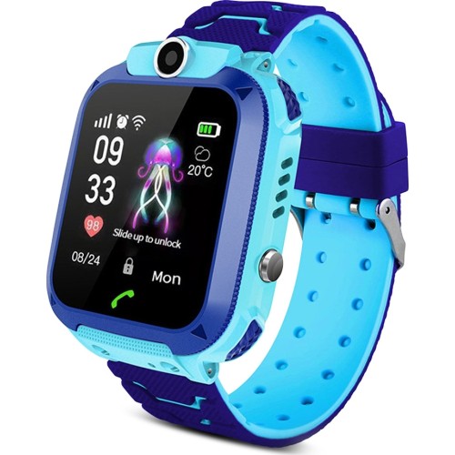 Q12 Touch Screen Kids Smart Phone Watch Front-facing Camera LBS GPS Positioning - Μπλε Q12 Touch Screen Kids Smart Phone Watch Front-facing Camera LBS GPS Positioning - Μπλε