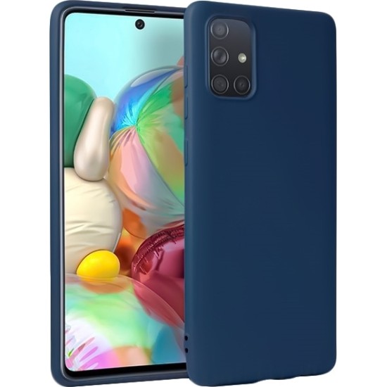 Back Cover Σιλικόνης Dark Blue (Galaxy A71)