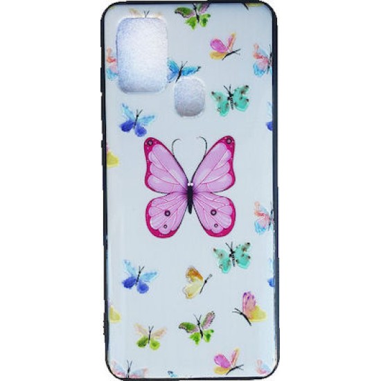 Samsung Galaxy A21S A217F TPU Hard Back Cover Case Colorful Butterflies (oem)