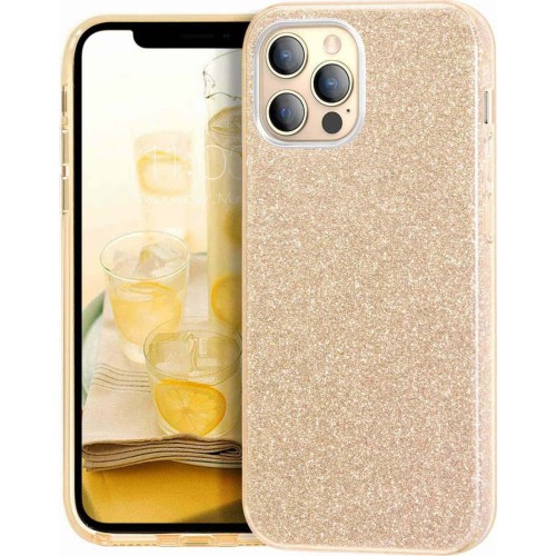 Apple iPhone 12 Pro Max - Σιλικόνη Glitter Χρυσό OEM