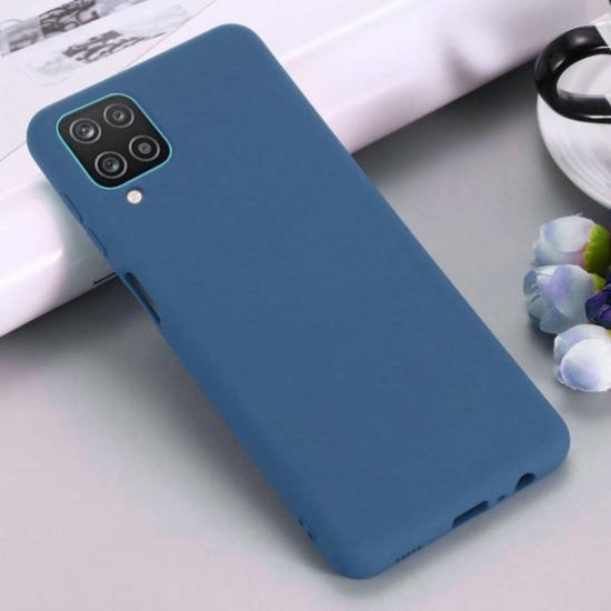 Θήκη Σιλικόνης TPU Ματ για Samsung Galaxy A12 - ΜΠΛΕ