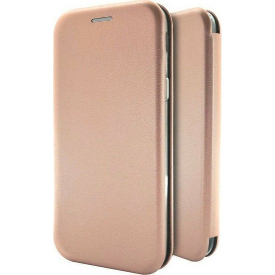 OEM Θήκη Βιβλίο Smart Magnet Elegance για Samsung A12 – Χρώμα: Ροζ-Χρυσό