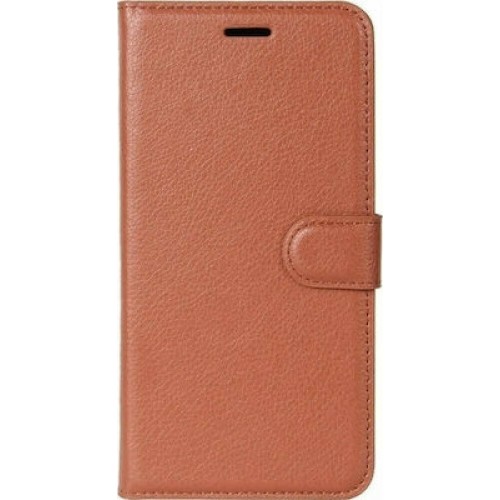 Book Δερματίνης Καφέ (Oppo A58 4G)