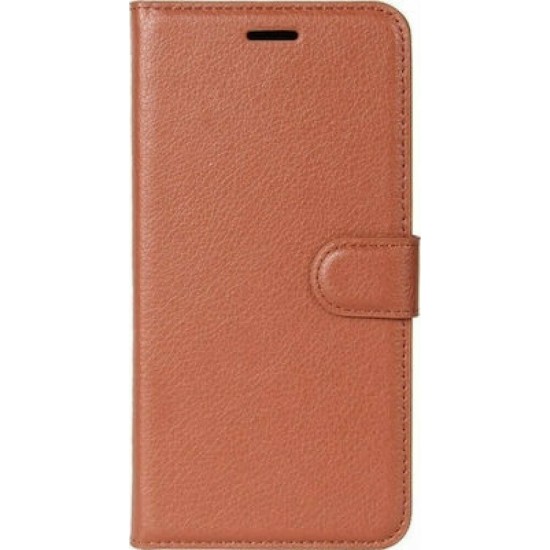 Book Δερματίνης Καφέ (Oppo A58 4G)