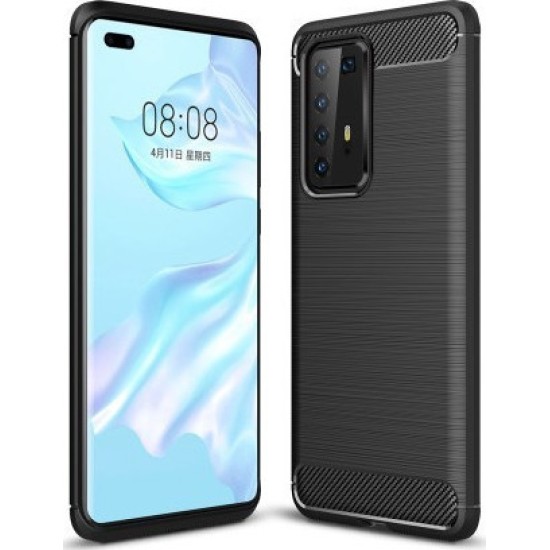 Brushed Carbon Back Cover Μαύρο (Huawei P40 Pro)