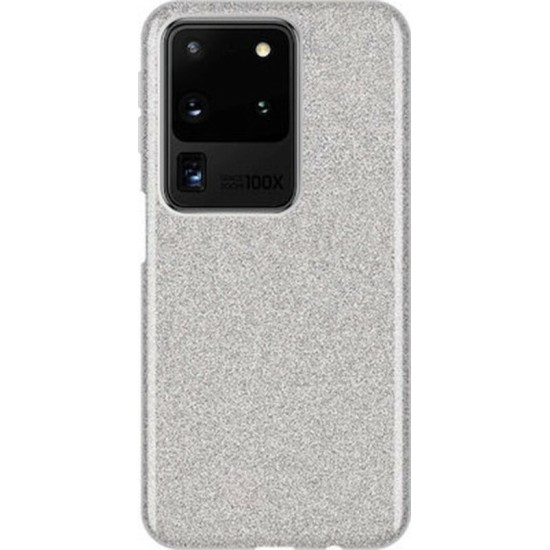 Glitter Back Cover Σιλικόνης Ασημί (Galaxy S20 Ultra)