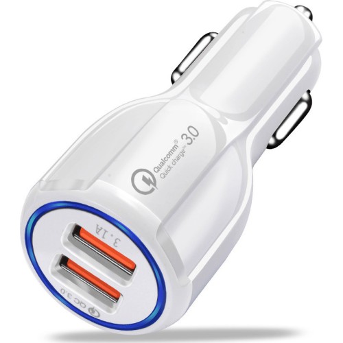 Φορτιστής Αυτοκινήτου με 2 Θύρες Λευκό USB 5.1A Output Treqa CS-207 Φορτιστής Αυτοκινήτου με 2 Θύρες Λευκό USB 5.1A Output Treqa CS-207