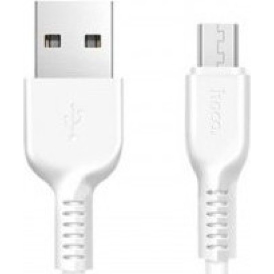 Hoco Regular USB 2.0 to micro USB Cable Λευκό 1m (X20 Flash)