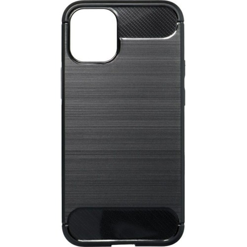 Carbon Back Cover Σιλικόνης Μαύρο (iPhone 12 / 12 Pro)