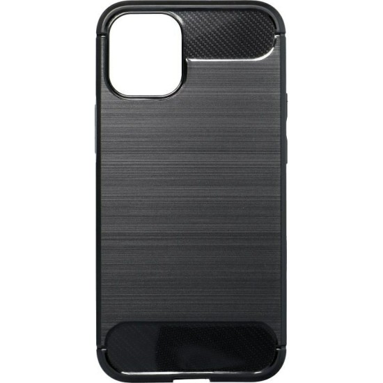 Carbon Back Cover Σιλικόνης Μαύρο (iPhone 12 / 12 Pro)