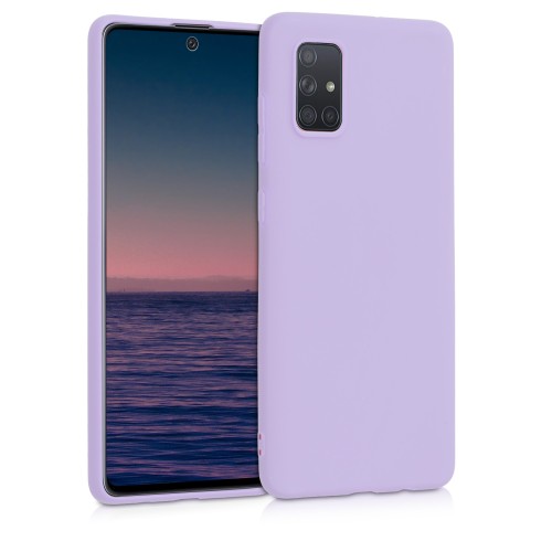 Θήκη Σιλικόνης TPU Ματ  για Samsung Galaxy A12 - Μωβ