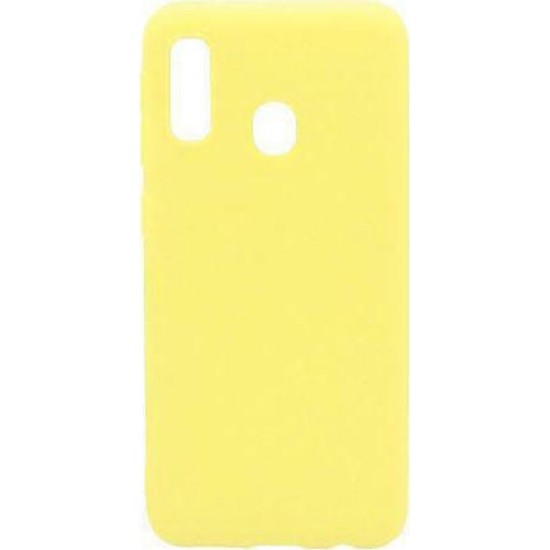 Back Cover Σιλικόνης Κίτρινο (Galaxy A20e)