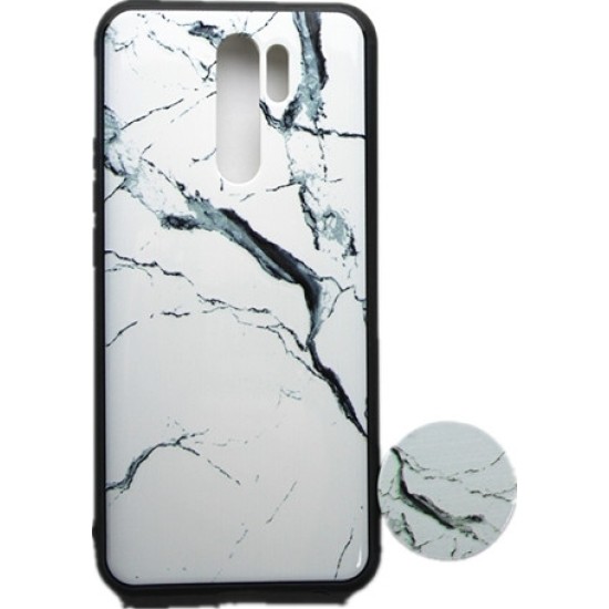 Σκληρή θήκη πλάτης με POP HOLDER για Xiaomi Redmi 9 - MARBLE