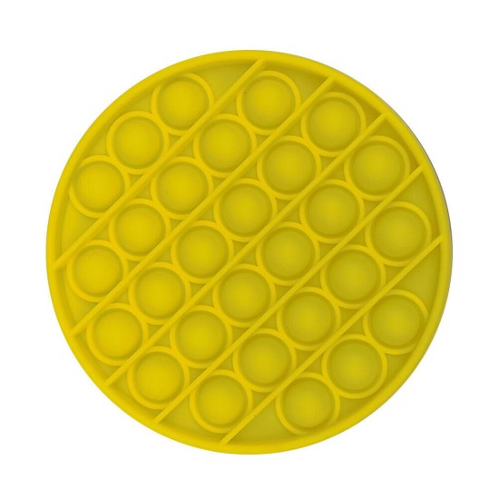 Pop it Round Fidget Toy Push Bubble Stress relief Kids tiktok Family games ΚΙΤΡΙΝΟ