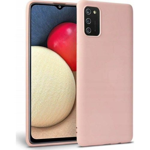 Back Cover Σιλικόνης Dusty Pink Matte (Galaxy A02s)