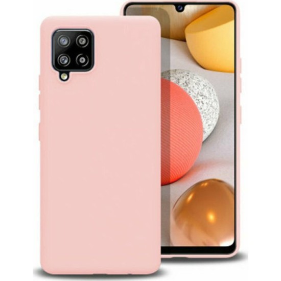 Silicone Back Cover Σιλικόνης Ροζ Απαλό  (Galaxy A42)