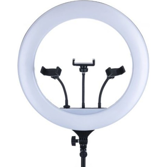 YQ-460B Φωτογραφικό Φωτιστικό Δαχτυλίδι Ring Fill Light 46cm Με Μεγάλο Τρίποδο Ύψους Έως 1,80 CM